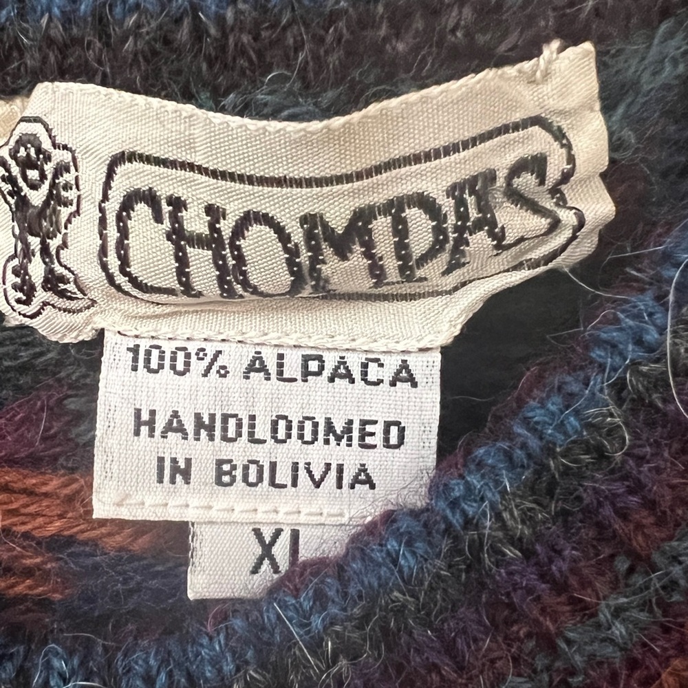 Vintage Chompas 100% Alpaca 🦙 Sweater Unisex Sz XL - Picture 6 of 9